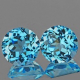 Natural Top Sky Blue Topaz Pair 8.00 MM