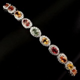 Natural Fancy Multi Color Sapphire Bracelet