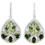 NATURAL GREEN CHROME DIOPSIDE PERIDOT Earrings