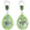Natural GREEN AMETHYST, CHROME DIOPSIDE Earrings