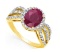 Genuine Ruby & Diamond Ring