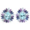Natural MULTI COLOR TOPAZ AMETHYST SAPPHIRE Earring