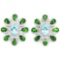 Natural SKY BLUE TOPAZ CHROME DIOPSIDE Earrings