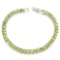 Natural Top Rich Green Peridot  82 Cts Bracelet