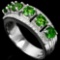 Natural Green Chrome Diopside Ring