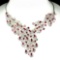 Natural Rhodolite, Tanzanite Ruby Sapphire Necklace