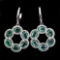 Natural Oval Green Emerald 49 Carats Earrings