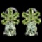 NATURAL GREEN AMETHYST & PERIDOT Earrings