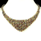Natural Fancy Sapphire 528 Carats Necklace