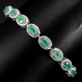 Natural Green Emerald Bracelet