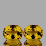 Natural AAA Golden Yellow Citrine Pair - FLawless