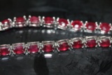 Natural Red Ruby 51 Carats Bracelet
