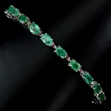 Natural Green Emerald Ruby 53.84 Cts  Bracelet