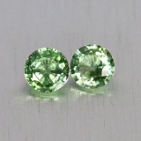 Natural Green Sapphire Pair 1.20 Cts