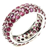 Natural  Top Rich Red Pink Ruby Ring