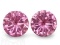 Natural Pink Round Sapphire Pair 2.05 Carats - VVS