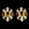 Natural  Rich Yellow Citrine 44 Carats Earrings