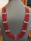 Tibet Natural Stone Tribal Queen Coral Royal Necklace
