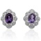 Natural Amethyst & Diamond 2.36 carats Earrings