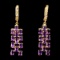 Natural Intense Purple Amethyst Earrings