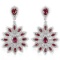 Natural RED RUBY PEAR-MARQUISE Earrings