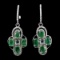 Natural Green Emerald 30.77 Ct Earrings