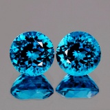 Natural Swiss Blue Topaz 6.00 mm - Flawless