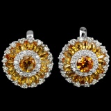 NATURAL ORANGISH YELLOW CITRINE Earrings