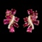 Stunning Top Rich Pink Tourmaline Earrings