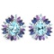 Natural MULTI COLOR TOPAZ AMETHYST SAPPHIRE Earring
