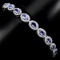 Natural Blue Violet Tanzanite 52.69 Cts Bracelet