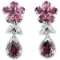 GORGEOUS GENUINE PURPLISH PINK RHODOLITE Earrings