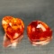 Natural Orange Spessartite Garnet Heart Pair 4.18 Ct