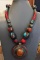Tibet Natural Stone & Amber Tribal Queen Royal Necklace