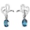 Natural London Blue Topaz Earrings