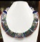 Tibet Hand Made Turquoise, Coral, Lapis Lazuli Necklace