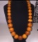 Antique Natural Butterscotch Egg Yolk Amber Necklace