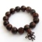 Natural Wood Buddhist Mantra Engraved Prayer Beads