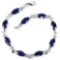Natural Marquise Blue Sapphire Bracelet