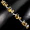 Natural Oval Yellow Citrine Garnet 64 Carats Bracelet