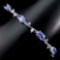 Natural Top Rich Blue Violet Tanzanite Bracelet