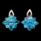 Natural AAA Neon Blue Apatite 22.68 Ct Earrings