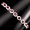 Natural Oval 4x3mm Top Blood Red Ruby Bracelet