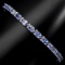 Natural Oval 6x4mm Blue Violet Tanzanite Bracelet