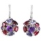 Natural RUBY RHODOLITE AMETHYST TANZANITE Earrings