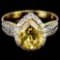 NATURAL  ORANGISH YELLOW CITRINE Ring