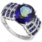 Natural Ocean Mystic Diamond & Sapphire Ring