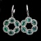 Natural Oval Green Emerald 49 Carats Earrings