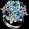 Natural SKY, SWISS & LONDON TOPAZ & BLUE SAPPHIRE Ring