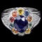 Natural Multi Color Sapphire Ring